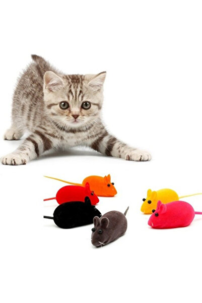 HAYHAYPETSHOP 4'lü Ses Çıkaran Fare Kedi ve Köpek Oyuncak Fare