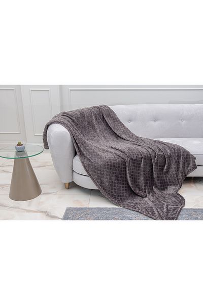 MEYHOME Wellsoft TV Blanket 150x200 cm (Baklava Pattern), anthracite