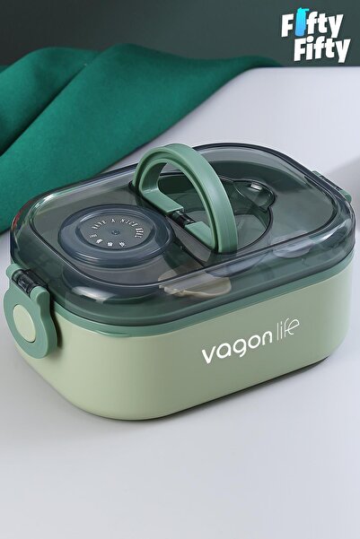 Vagonlife 550 ML Tek Kat Paslanmaz Çelik Bento Lunch Box Yeni Nesil Sefer Tas...