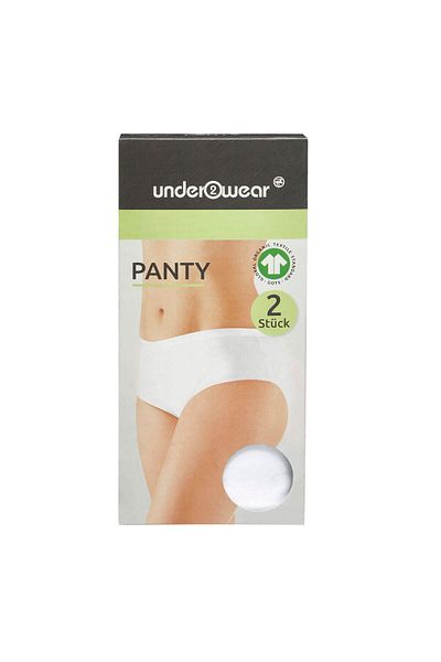 Underwear Chiloți Slip pentru femei, pachet de 2, alb, mărimea L