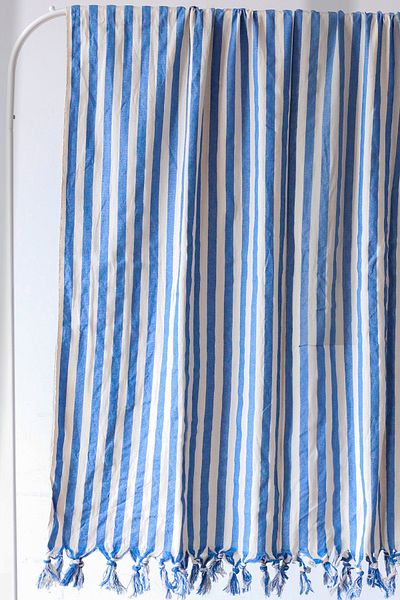 vivamaison Prosop de baie 100% bumbac, prosop de baie spalat cu dungi colorate, prosop de plaja 90x180 cm albastru