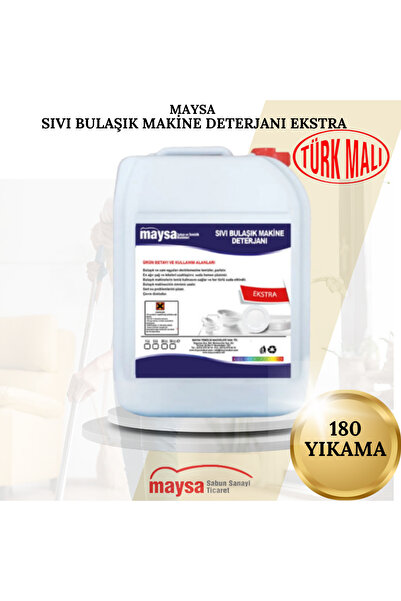 Maysa Ev Tipi Sıvı Bulaşık Makine Deterjanı 180 Yıkama Ekstra 4 Lt.