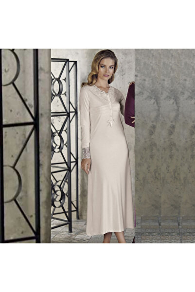 ERBAĞCI HOMEWEAR Dantelli Uzun Gecelik