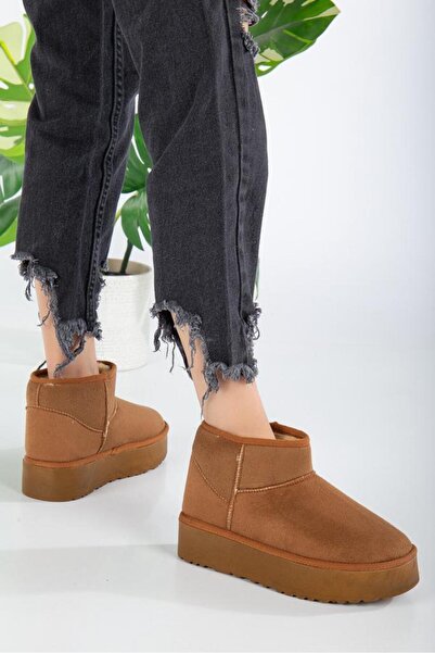 wefashion KADIN SİYAH ULTRA MİNİ KALIN TABAN DÜZ TABAN BOT