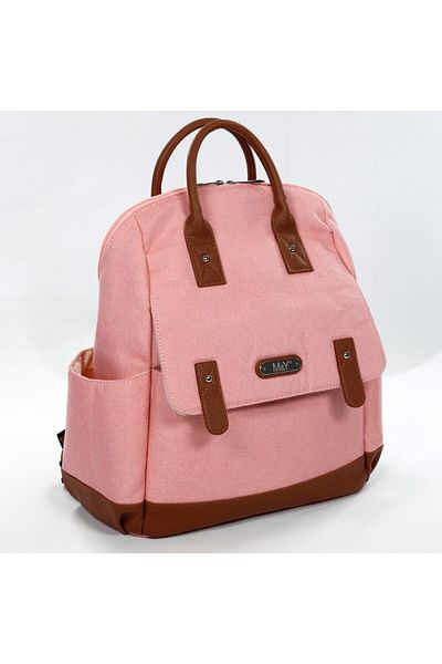 MY Collection 7265 Lotus Fabric - Leather Mother Baby Care Bag