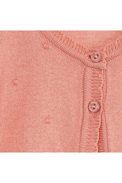 Minora İnce Triko Kız Bebek Ponponlu Hırka SOMON