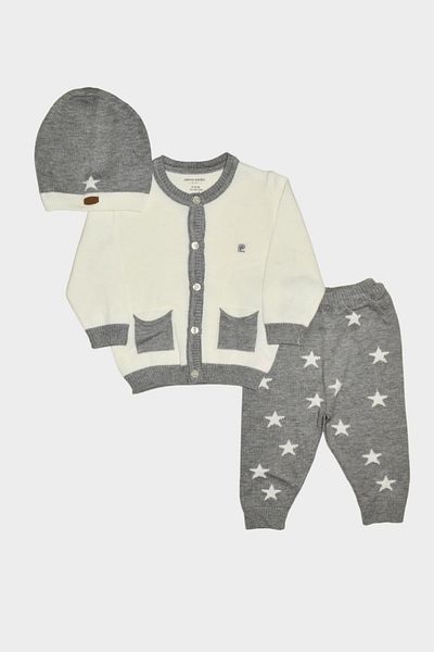 Pierre Cardin Starry Knitwear Baby & Kids 3-Piece Top-Bottom Set 303955
