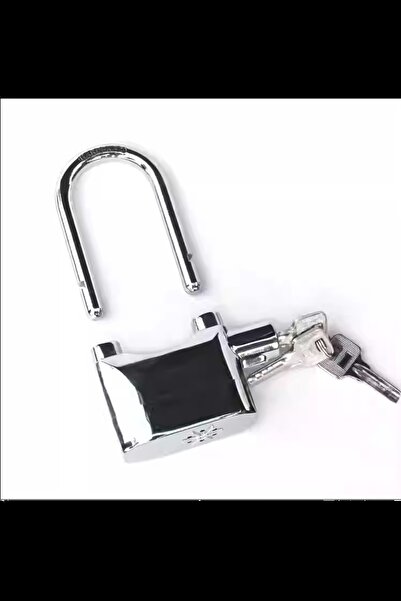 Uniquem Tüm Bisikletlere Uyumlu Alarmlı Bisiklet Asma Kilit Gümüş 110 Desibel...