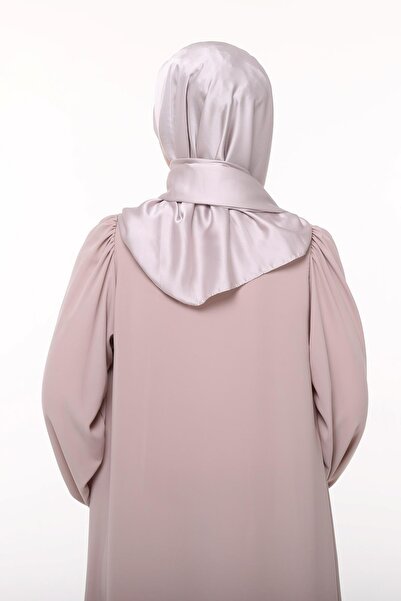 Altobeh Women's Plain Crepe Satin Shiny Luxury Evening Dress Shawl-powder