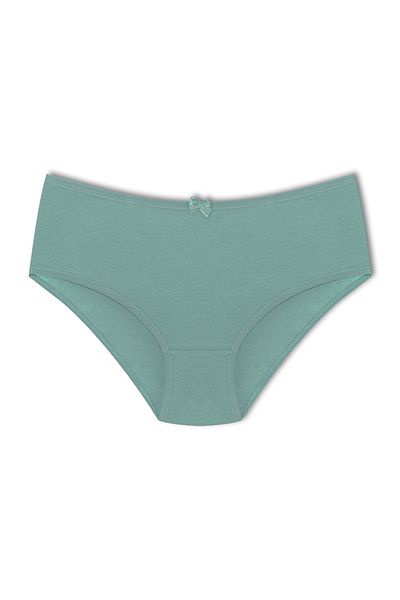 HNX Βαμβακερό Πράσινο Ψηλόμεσο Plus Size Basic Γυναικείο Σλιπ