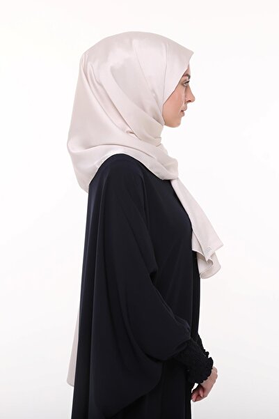 Altobeh Women's Plain Crepe Satin Shiny Luxury Evening Dress Shawl-dark Cream