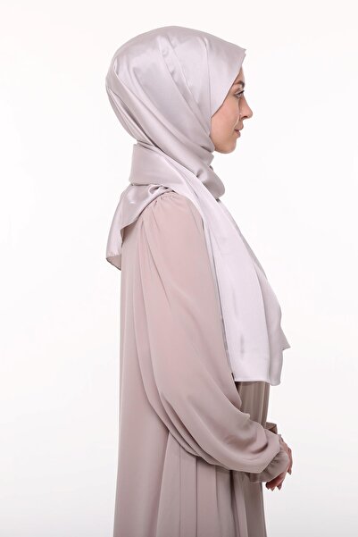 Altobeh Women's Plain Crepe Satin Shiny Luxury Evening Dress Shawl-powder