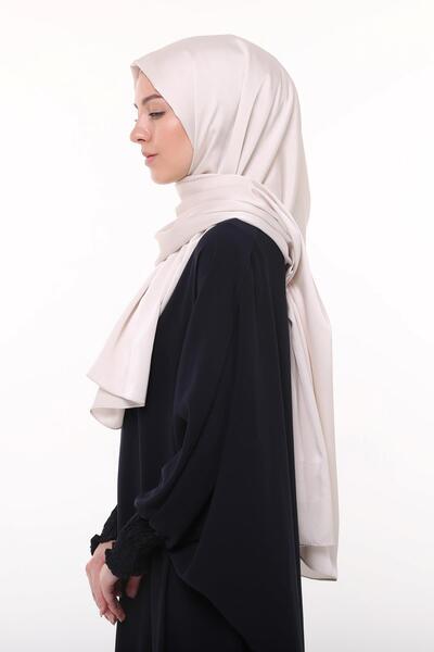 Altobeh Women's Plain Crepe Satin Shiny Luxury Evening Dress Shawl-dark Cream