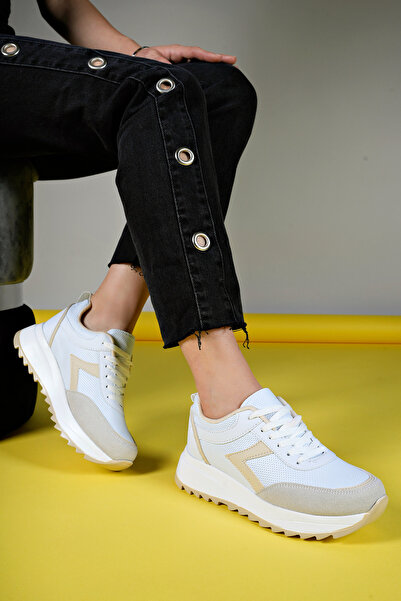 Riccon Dámské tenisky Thorvuss00121603 Bílá Béžová