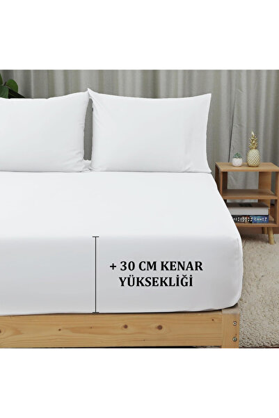 INTER Z Набір простих бавовняних сатинових простирадл з гумкою (3 різних розміри)