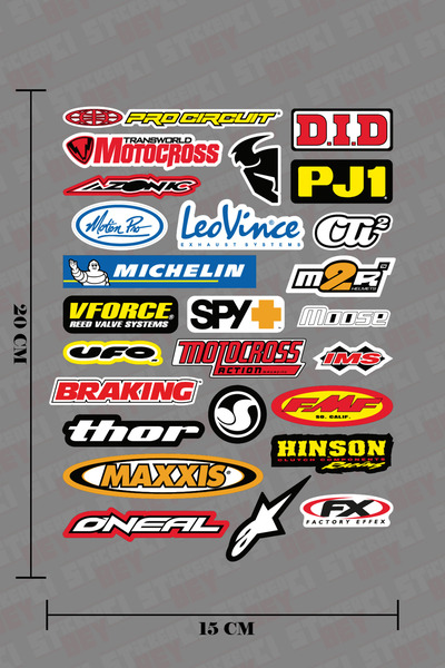 STİCKERCI BEY مجموعة ملصقات العلامات التجارية للسيارات - الدراجات النارية - غ...