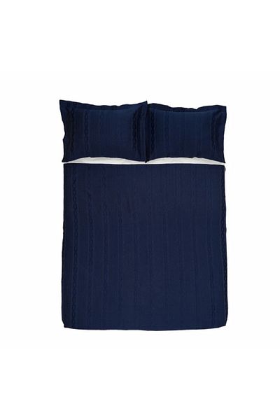 Nautica Home Комплект двойно покривало за легло с въже в тъмносиньо