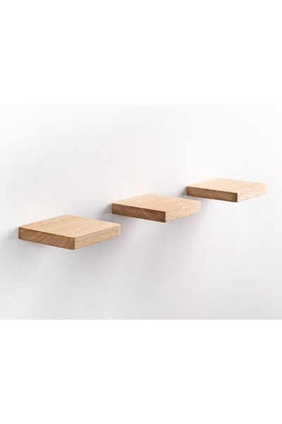 pinoxi Wooden Flying Wall Shelf Set of 3 9X9 cm