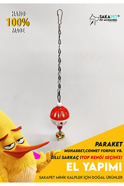SAKAPET Zilli sarkaç Oyuncak Cennet Papağanı Sevda Papağanı Forpus Muhabbet K...