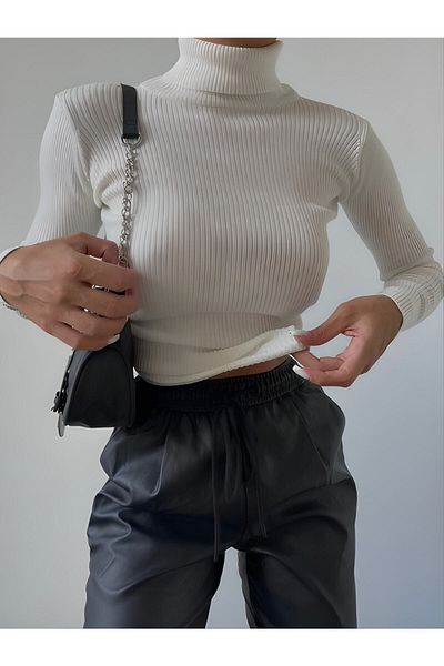 artofdress Cotton Lycra Turtleneck Sweater Blouse