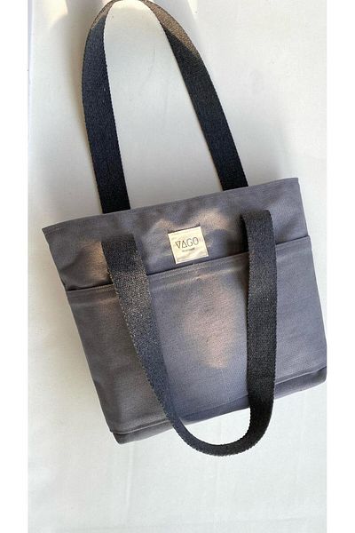 VAGO COLLECTION Eco πάνινη τσάντα - Γκρι