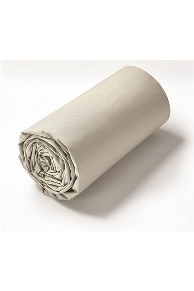 makiteks 100% Βαμβακερό Μπεζ 120x200+50x70 Μονό Σετ Σεντόνια με ψηλό χείλος