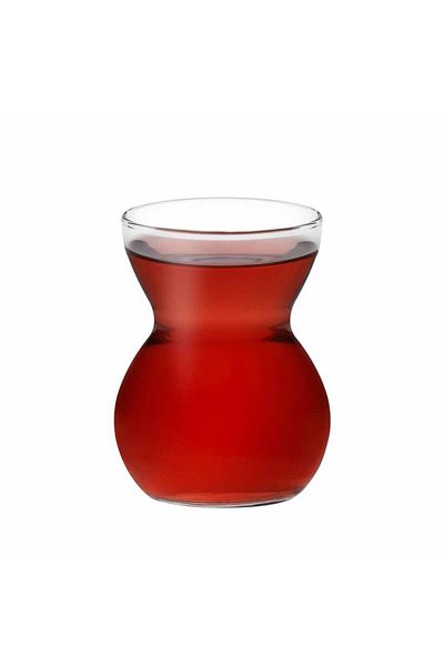 Paşabahçe Lace Glass Tea Cup, 6 Pieces, Transparent, 145 cc