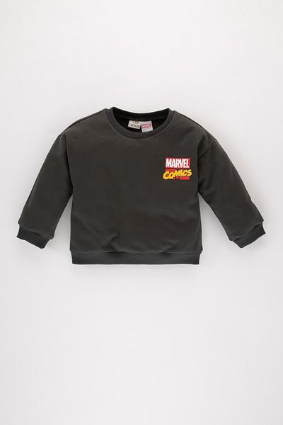 DeFacto Baby Boy Marvel Comics Crew Neck Soft Fuzzy Sweatshirt