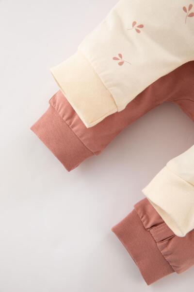 DeFacto Baby Girl Newborn Printed Combed Cotton 2-Piece Jumpsuit