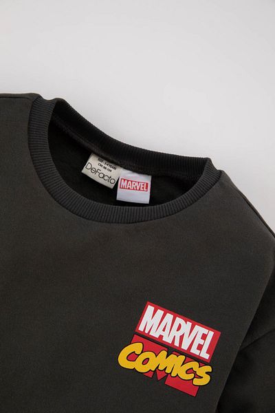 DeFacto Baby Boy Marvel Comics Crew Neck Soft Fuzzy Sweatshirt