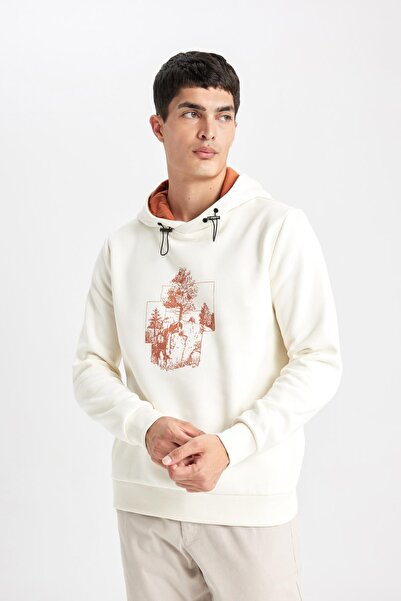 DeFacto Modern Fit Kapüşonlu Sweatshirt