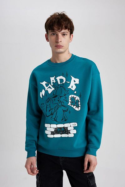 DeFacto Oversize Fit Crew Neck Sweatshirt
