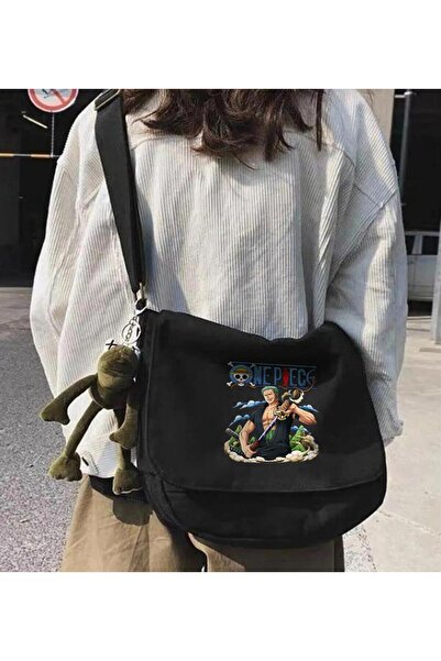Toum zolid wear Jednodijelna torba sa motivom mača Zoro, unisex, crna kurirsk...