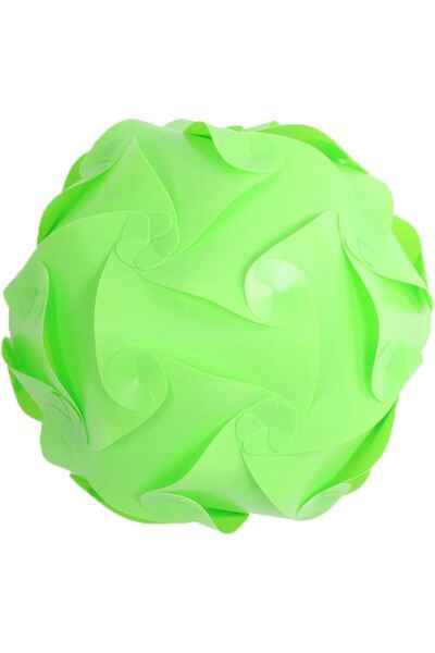 Doğal Tercih Yeşil Renk Yapboz Puzzle Plastik Avize (30 Adet De-monte Plaka)