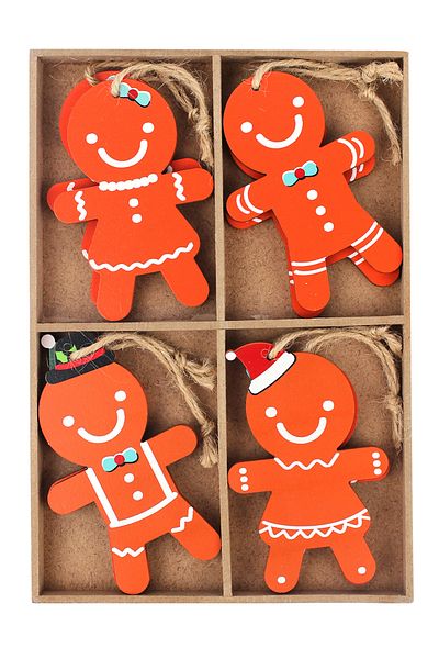 Waldern 8 Pieces Pancake Man 10*6cm Christmas Ornament