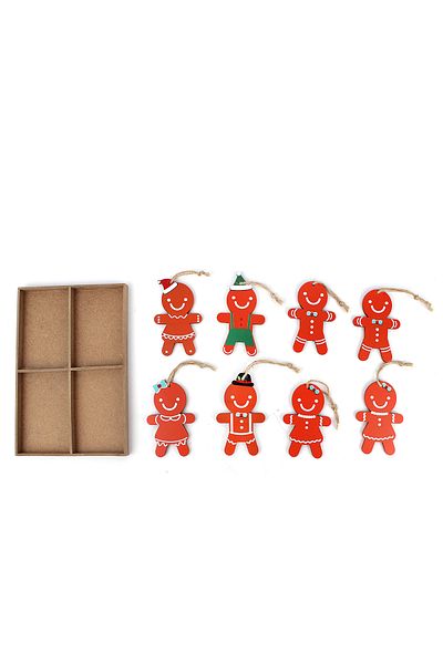 Waldern 8 Pieces Pancake Man 10*6cm Christmas Ornament
