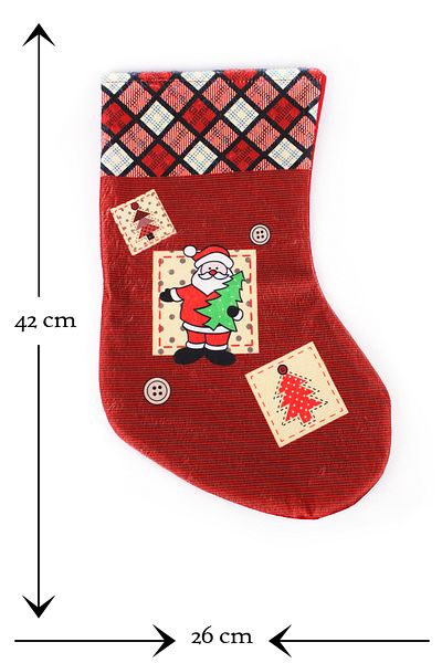 Waldern Santa Claus Decorative Christmas Ornament Socks 42*26 Cm