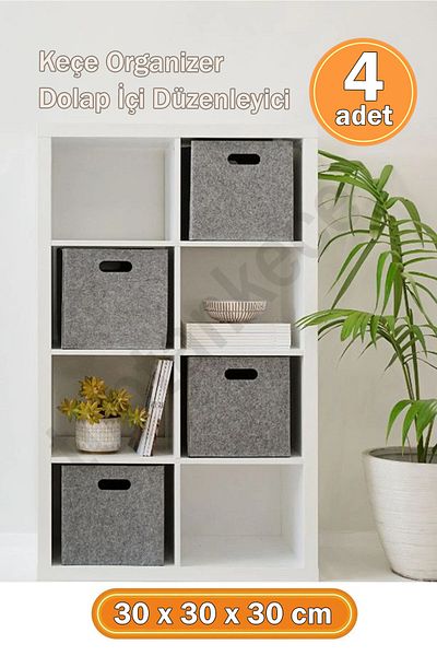garaccu Multi-Purpose Felt Organizer In-Cabinet Organizer Storage Box 4 Pieces
