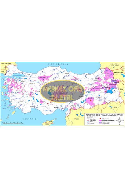MOD TURKEY YOUNG VOLCANIC LANDS MAP 50X70 CM