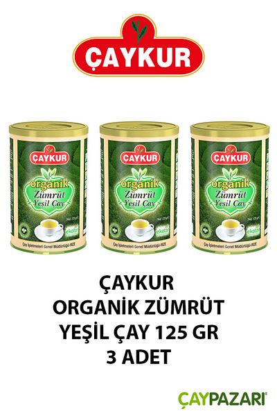 Çaykur Organic Zürüre Green Tea - 125 Gr, 3 Pieces