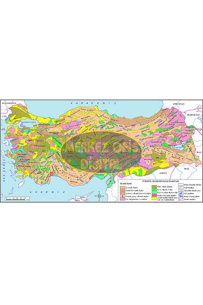 MOD TURKEY JEOMORPHOLOGY MAP 50X70 CM