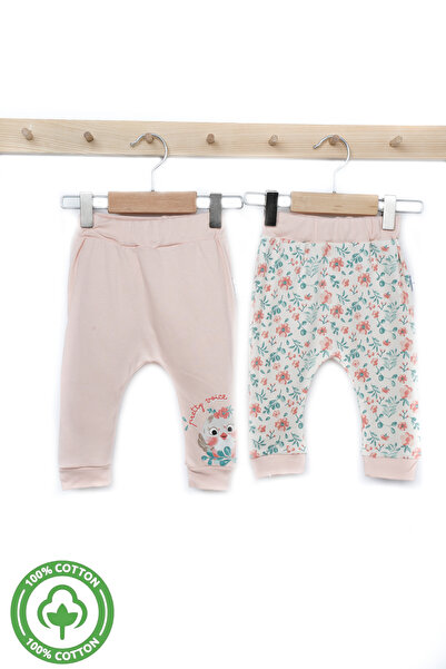 Rise Raba Baby 100% Cotton Patterned 2-Piece Single Bottom with Elastic Cuffs