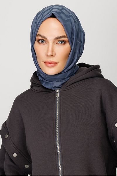 Mooncorn Wave Pattern Silky Jacquard Shawl