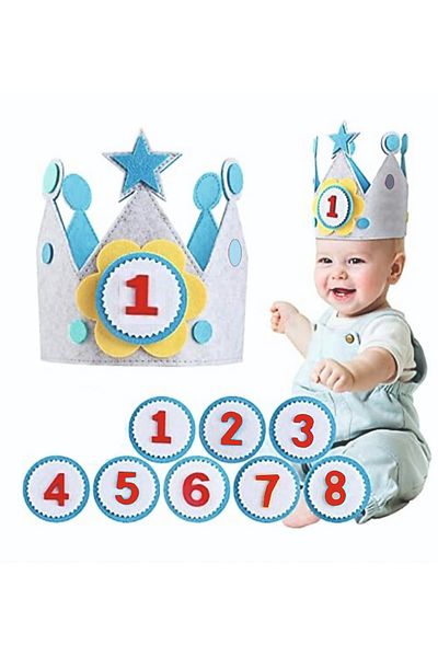Aydede Oyunevi Birthday Crown 1 Year Old Baby Birthday Crown 2 3 4 5 6 7 8 9 Year Old Birthday Crown