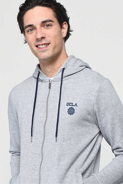 UCLA Hanorac pentru bărbați Hılgard Gri cu glugă și fermoar
