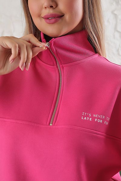 ESPİNA Hanorac cu tunică, căptușită cu fleece, cu 3 fire, cu slogan, cu guler mare, cu fermoar