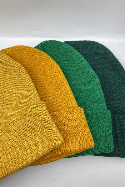 KISCHE Unisex Απλό Basic Πτυσσόμενο Χειμερινό Σετ μπερέ 4 τεμαχίων