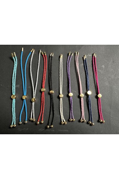 LİVZA BİJUTERİ Asansörlü hazır bileklik ipi ,burguluip karışık 10 renk