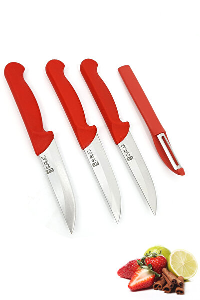 SürLaz 4 Parça Mutfak Bıçak Seti Kesme Doğrama Meyve Sebze Bıçakları