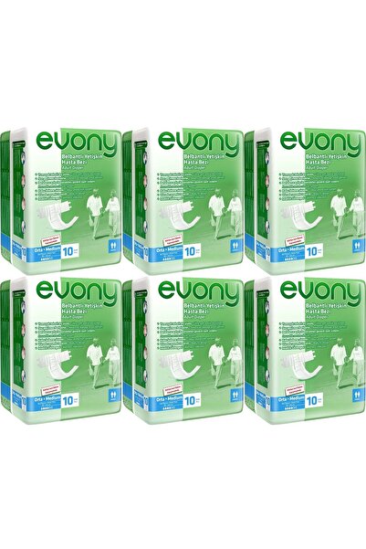 Evony حفاضات للمريض مع حزام خصر اقتصادي Pk Medium-m 60 قطعة